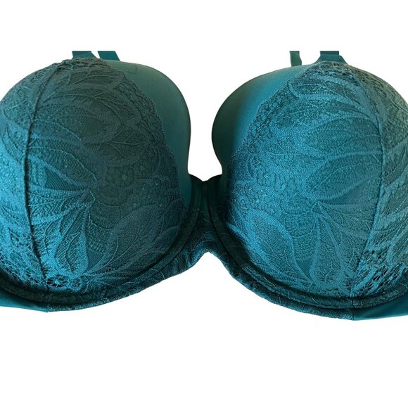 Auden Teal Lace Full Coverage‎ Bra 44DD With Adjustable Straps NWT - Picture 2 of 5